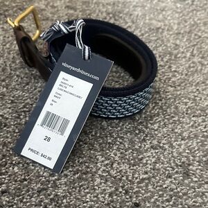 Vineyard Vines Whale Navy and Brown Boys Belt size 28